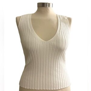 Zara Ribbed V-Neck Tank Top (R)